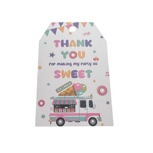 Party Favors- Gift Tags- Ice Cream Theme- Thank You Tags